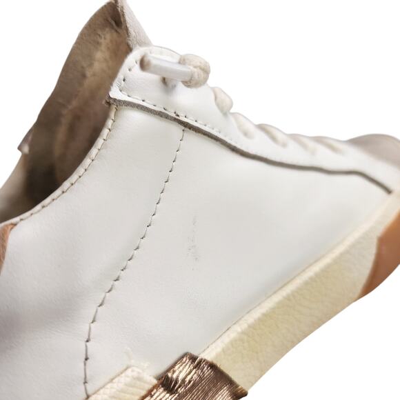 Dolce Vita Womens Zina Lace Up Sneakers Size 8 Rose Gold Platform Suede Leather - Picture 8 of 12